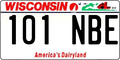 WI license plate 101NBE