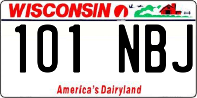 WI license plate 101NBJ