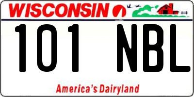 WI license plate 101NBL