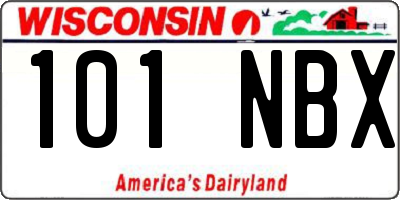 WI license plate 101NBX