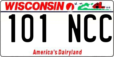 WI license plate 101NCC