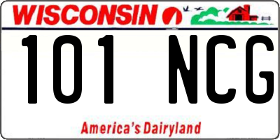 WI license plate 101NCG