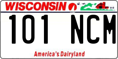 WI license plate 101NCM