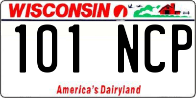 WI license plate 101NCP