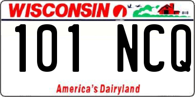 WI license plate 101NCQ