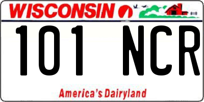 WI license plate 101NCR