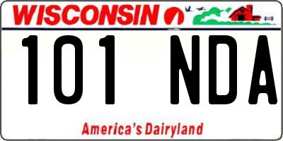WI license plate 101NDA