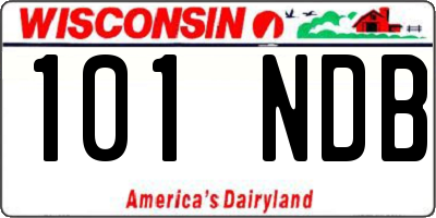 WI license plate 101NDB