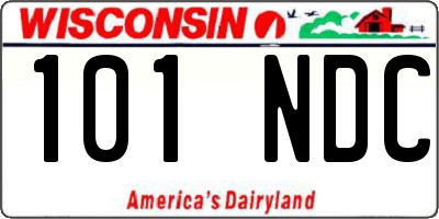 WI license plate 101NDC