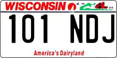 WI license plate 101NDJ