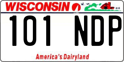 WI license plate 101NDP