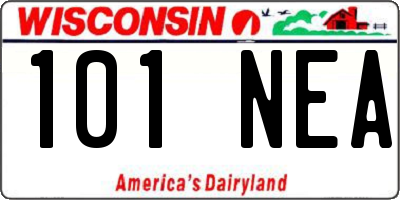 WI license plate 101NEA