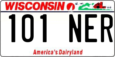 WI license plate 101NER