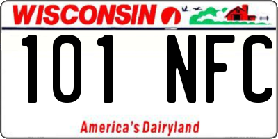 WI license plate 101NFC
