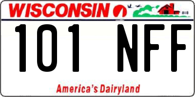 WI license plate 101NFF