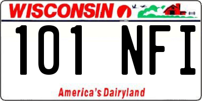 WI license plate 101NFI