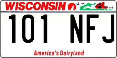 WI license plate 101NFJ