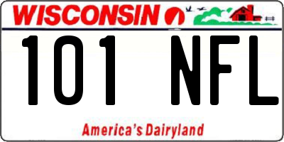 WI license plate 101NFL