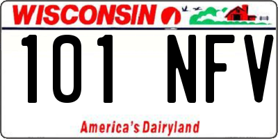 WI license plate 101NFV