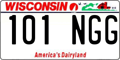 WI license plate 101NGG