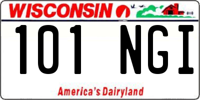 WI license plate 101NGI