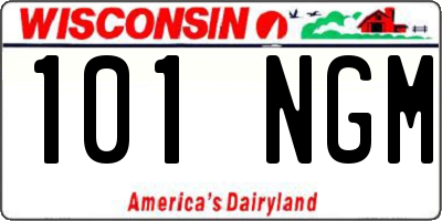 WI license plate 101NGM