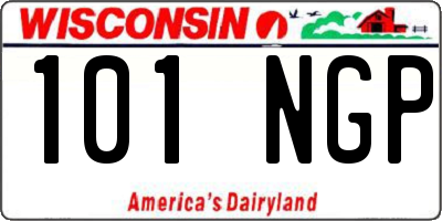 WI license plate 101NGP