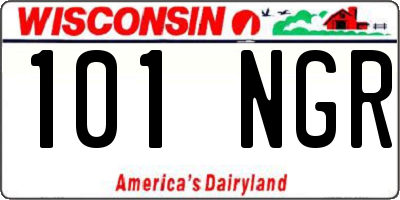 WI license plate 101NGR