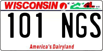 WI license plate 101NGS
