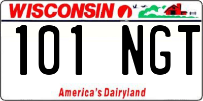 WI license plate 101NGT