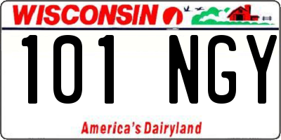WI license plate 101NGY