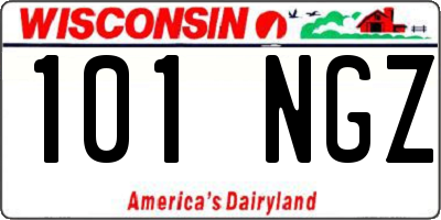 WI license plate 101NGZ