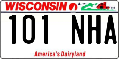 WI license plate 101NHA