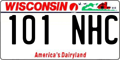 WI license plate 101NHC