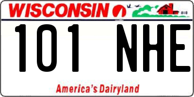 WI license plate 101NHE