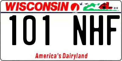 WI license plate 101NHF