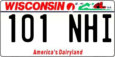 WI license plate 101NHI