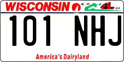 WI license plate 101NHJ