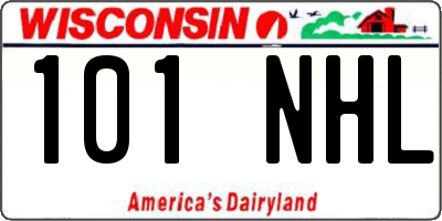 WI license plate 101NHL