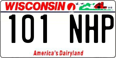 WI license plate 101NHP