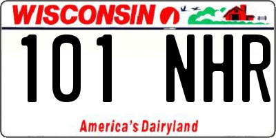 WI license plate 101NHR
