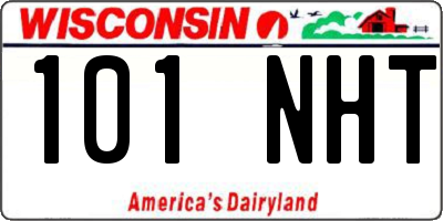 WI license plate 101NHT