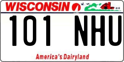 WI license plate 101NHU