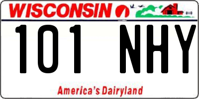 WI license plate 101NHY