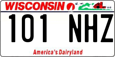 WI license plate 101NHZ
