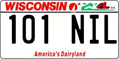 WI license plate 101NIL