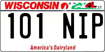 WI license plate 101NIP