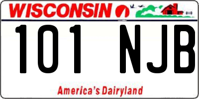 WI license plate 101NJB