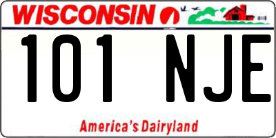 WI license plate 101NJE