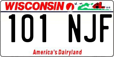 WI license plate 101NJF